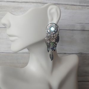 Navajo light turquoise studded earrings